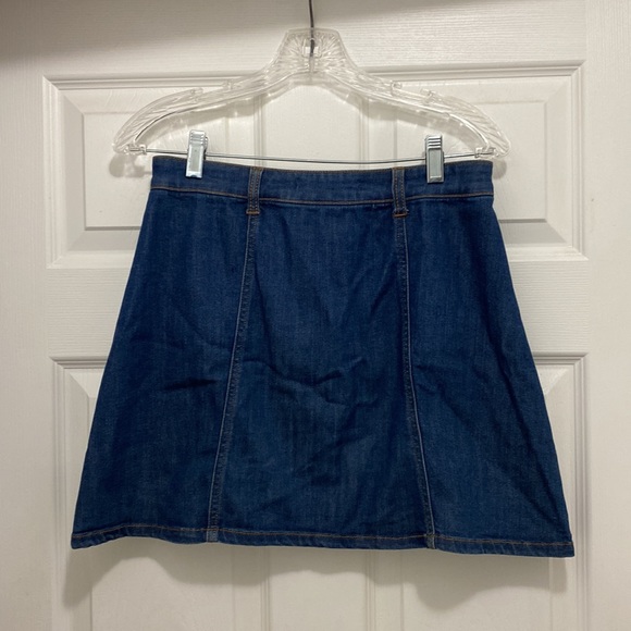 Mini Denim Button-Front Skirt size US S - Picture 2 of 2